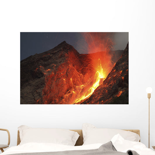 Strombolian Type Eruption Batu Wall Decal Design 13