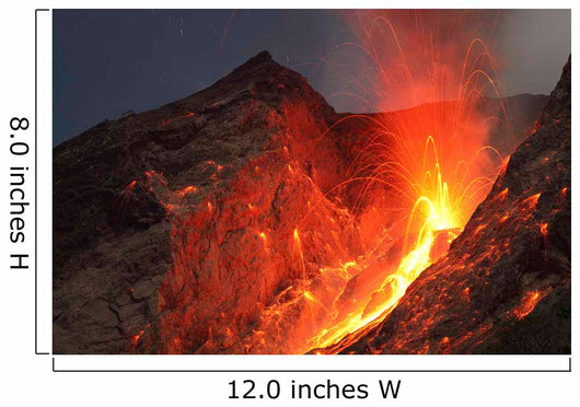 Strombolian Type Eruption Batu Wall Decal Design 13