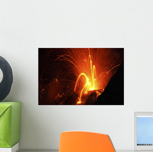 Strombolian Type Eruption Batu Wall Decal Design 12