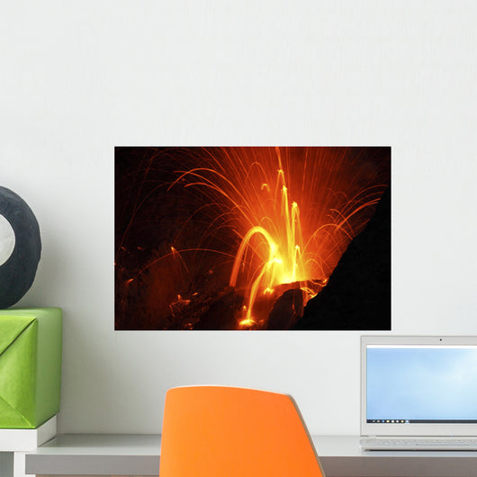 Strombolian Type Eruption Batu Wall Decal Design 12