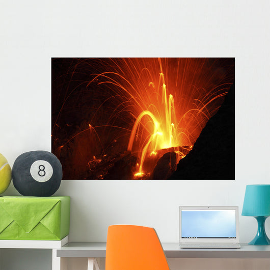 Strombolian Type Eruption Batu Wall Decal Design 12