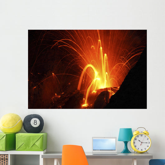 Strombolian Type Eruption Batu Wall Decal Design 12