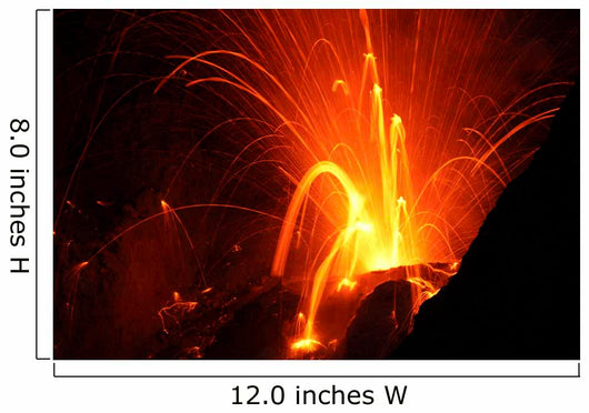 Strombolian Type Eruption Batu Wall Decal Design 12