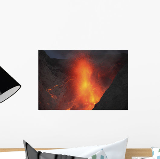 Strombolian Type Eruption Batu Wall Decal Design 11