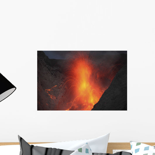 Strombolian Type Eruption Batu Wall Decal Design 11