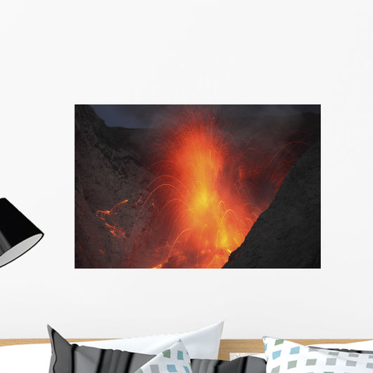 Strombolian Type Eruption Batu Wall Decal Design 11