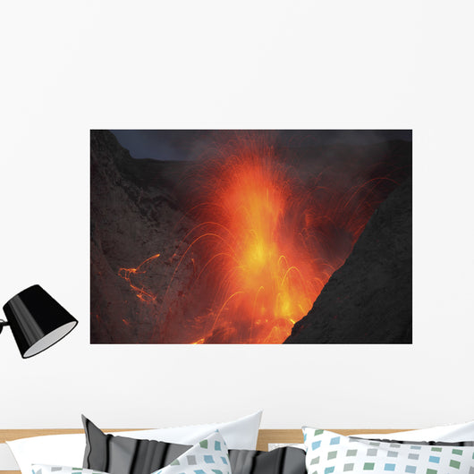 Strombolian Type Eruption Batu Wall Decal Design 11