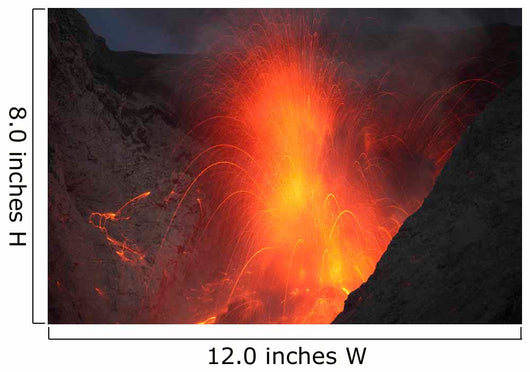 Strombolian Type Eruption Batu Wall Decal Design 11