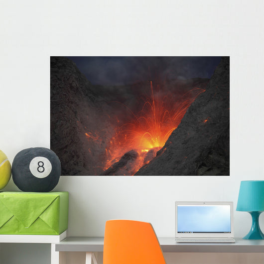 Strombolian Type Eruption Batu Wall Decal Design 10