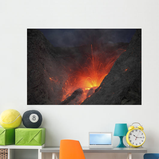 Strombolian Type Eruption Batu Wall Decal Design 10