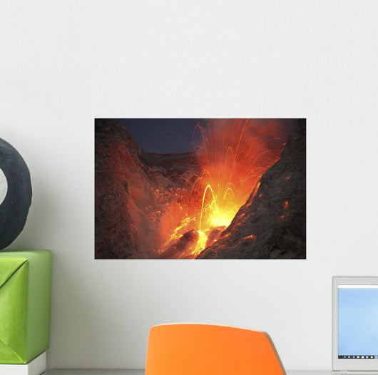 Strombolian Type Eruption Batu Wall Decal Design 9