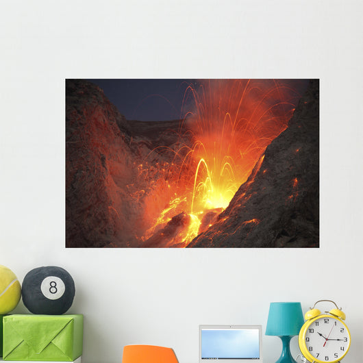 Strombolian Type Eruption Batu Wall Decal Design 9