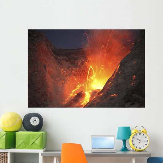 Strombolian Type Eruption Batu Wall Decal Design 9