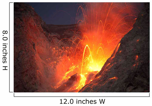Strombolian Type Eruption Batu Wall Decal Design 9