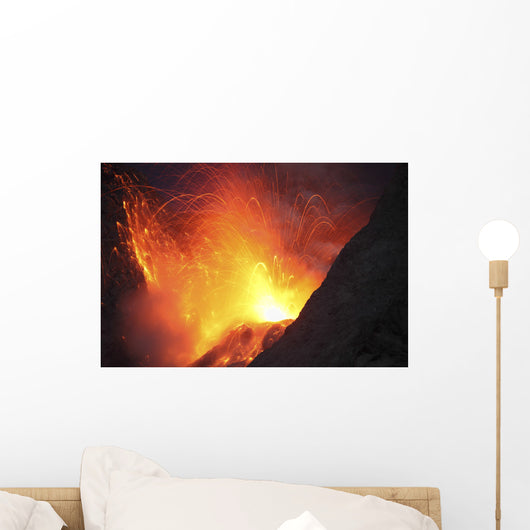 Strombolian Type Eruption Batu Wall Decal Design 7