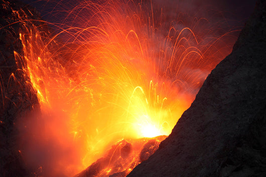 Strombolian Type Eruption Batu Wall Decal Design 7