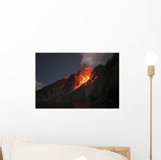 Strombolian Type Eruption Batu Wall Decal Design 6