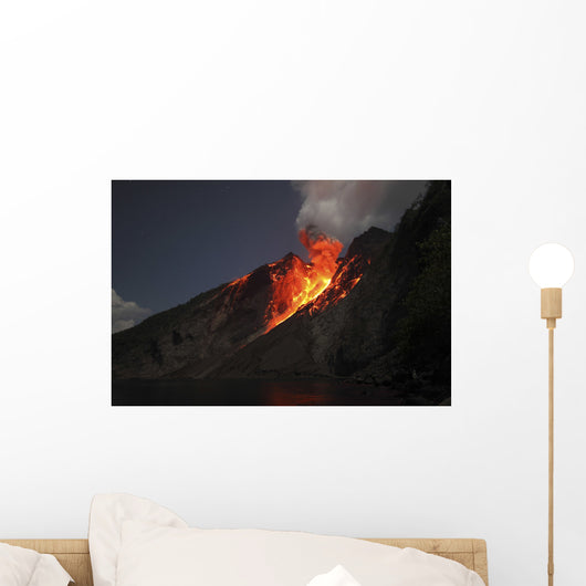 Strombolian Type Eruption Batu Wall Decal Design 6