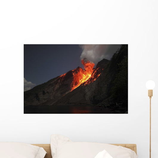 Strombolian Type Eruption Batu Wall Decal Design 6