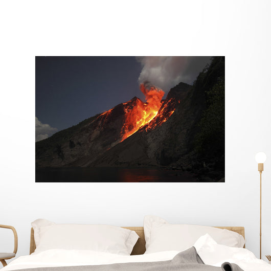 Strombolian Type Eruption Batu Wall Decal Design 6