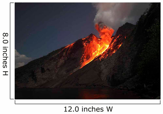 Strombolian Type Eruption Batu Wall Decal Design 6
