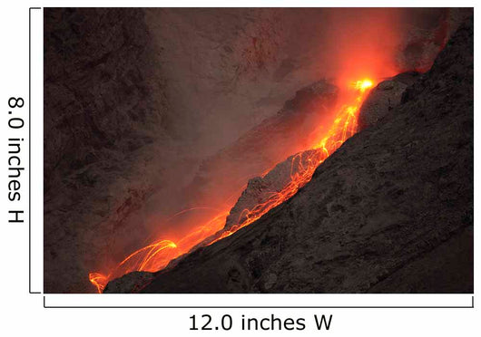 Extrusion Lava Glowing Rockfalls Wall Decal