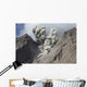Ash Cloud Rises from Wall Decal Design 9