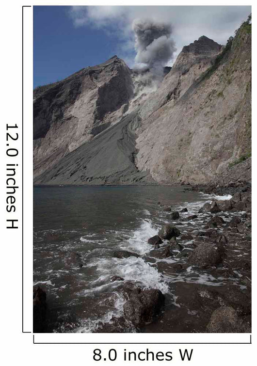 Ash Cloud Rises from Wall Decal Design 6