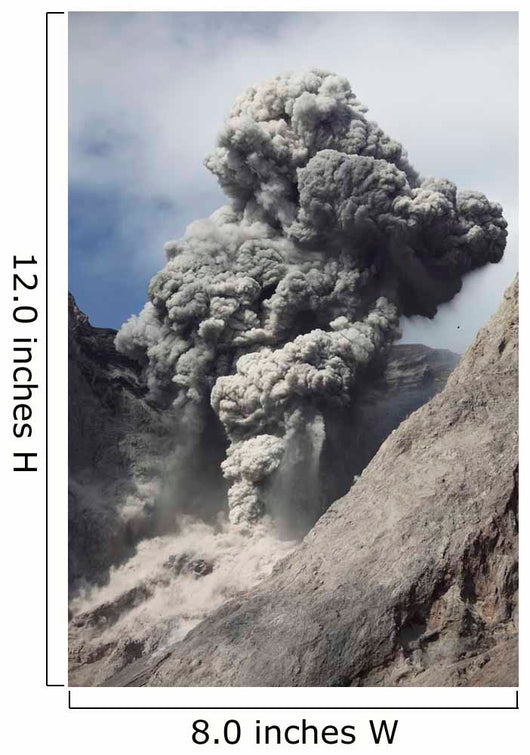 Ash Cloud Rises from Wall Decal Design 4