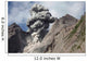 Ash Cloud Rises from Wall Decal Design 3