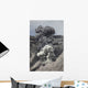 Ash Cloud Rises from Wall Decal Design 2
