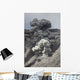 Ash Cloud Rises from Wall Decal Design 2