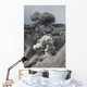 Ash Cloud Rises from Wall Decal Design 2