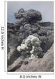 Ash Cloud Rises from Wall Decal Design 2