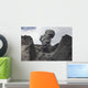 Ash Cloud Rises from Wall Decal Design 1