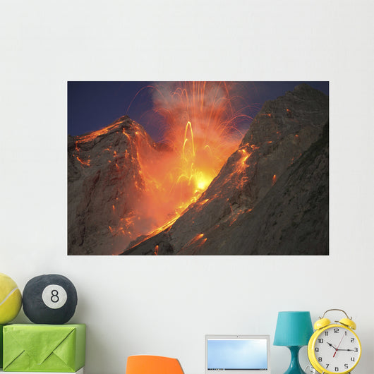 Strombolian Type Eruption Batu Wall Decal Design 2
