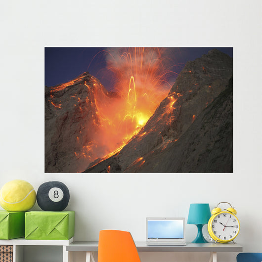 Strombolian Type Eruption Batu Wall Decal Design 2