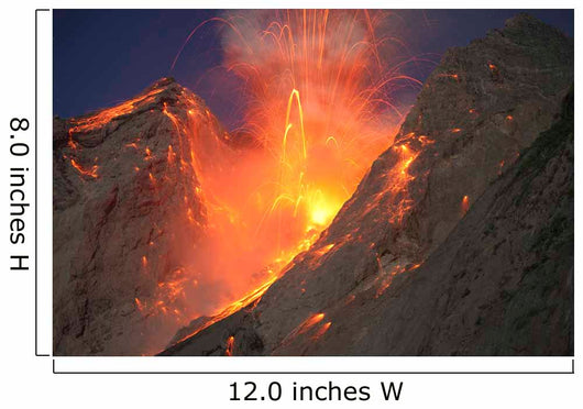Strombolian Type Eruption Batu Wall Decal Design 2