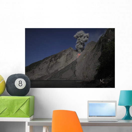 Strombolian Type Eruption Batu Wall Decal Design 1