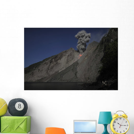 Strombolian Type Eruption Batu Wall Decal Design 1