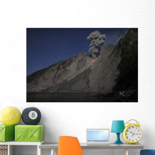 Strombolian Type Eruption Batu Wall Decal Design 1