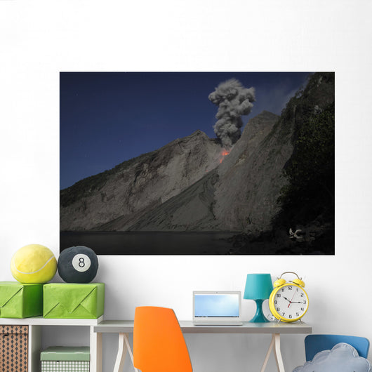 Strombolian Type Eruption Batu Wall Decal Design 1