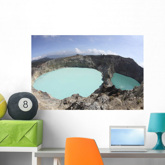 Colorful Crater Lakes Kelimutu Wall Decal Design 4
