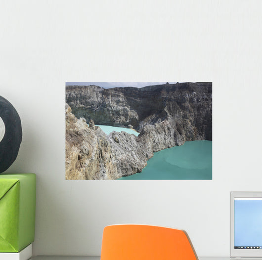 Colorful Crater Lakes Kelimutu Wall Decal Design 3
