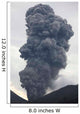 Ash Cloud Rising from Wall Decal Design 23