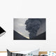 Ash Cloud Rising from Wall Decal Design 22