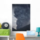 Ash Cloud Rising from Wall Decal Design 21