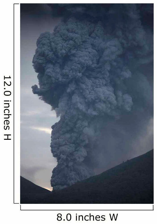 Ash Cloud Rising from Wall Decal Design 21