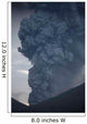 Ash Cloud Rising from Wall Decal Design 21
