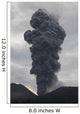 Ash Cloud Rising from Wall Decal Design 20